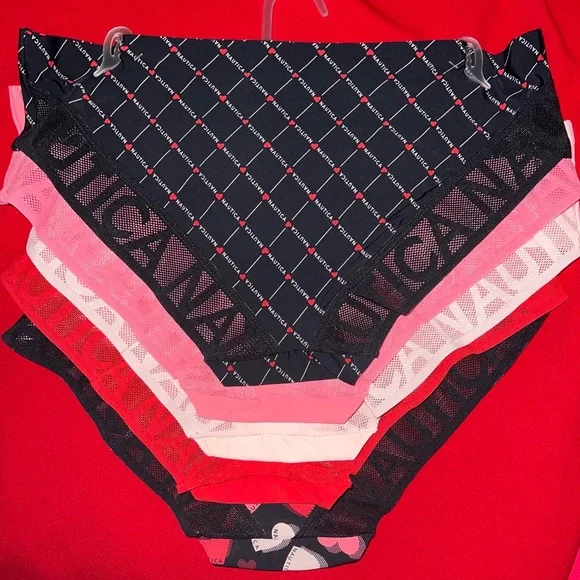 Nautica women Brand New Intimates 5-pack no-show hipsters, Large NWT